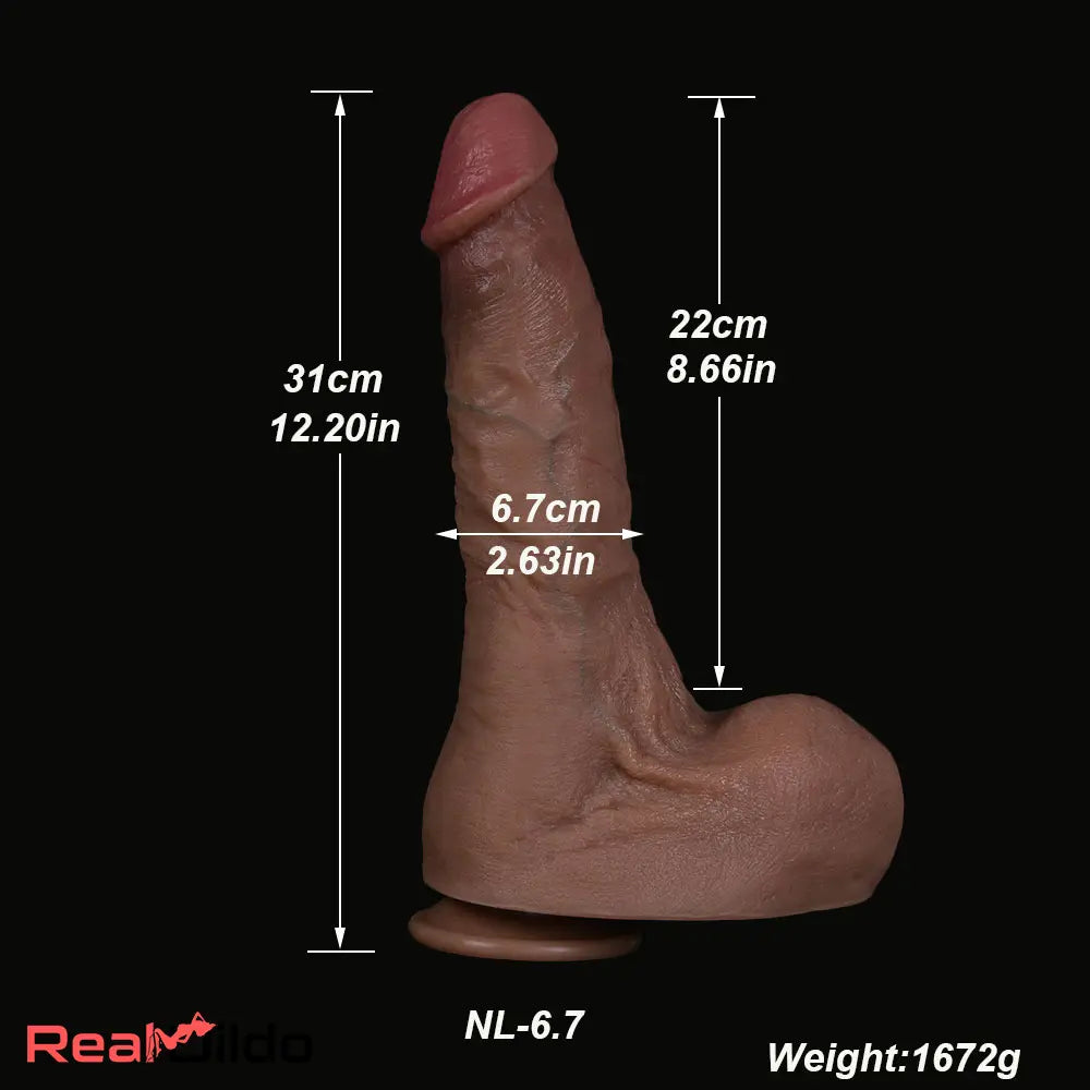 8.26in 11.41in 12.2in Real Skin Feeling Silicone Soft Female Dildo Love Anal Game