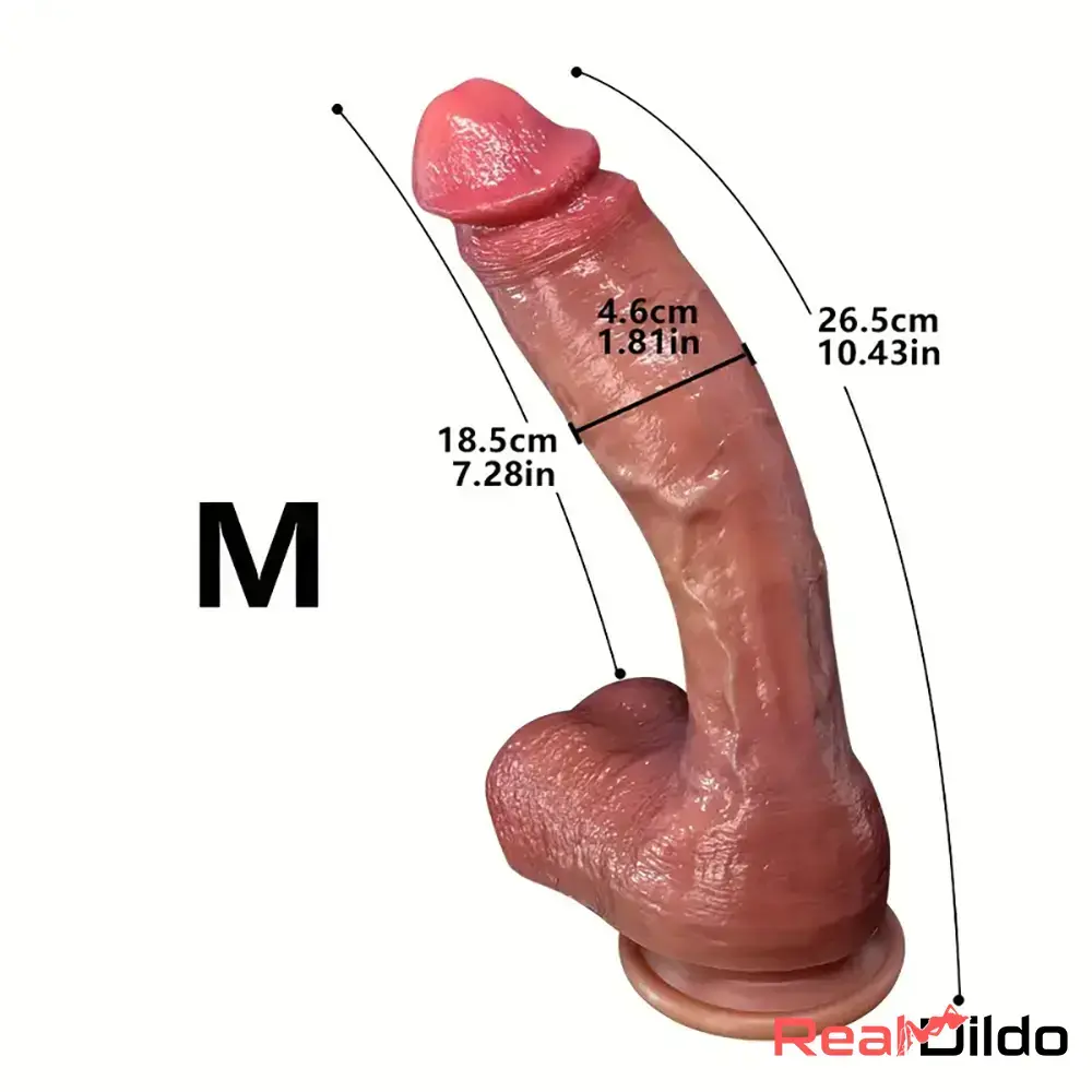 9.05in 10.43in 11.02in 12.2in 13.58in Soft Silicone Large Lifelike Dildo - Real Dildo