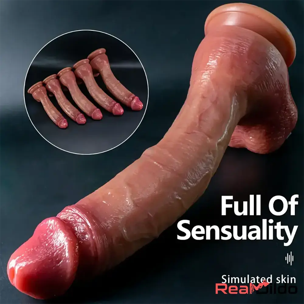 9.05in 10.43in 11.02in 12.2in 13.58in Soft Silicone Large Lifelike Dildo - Real Dildo