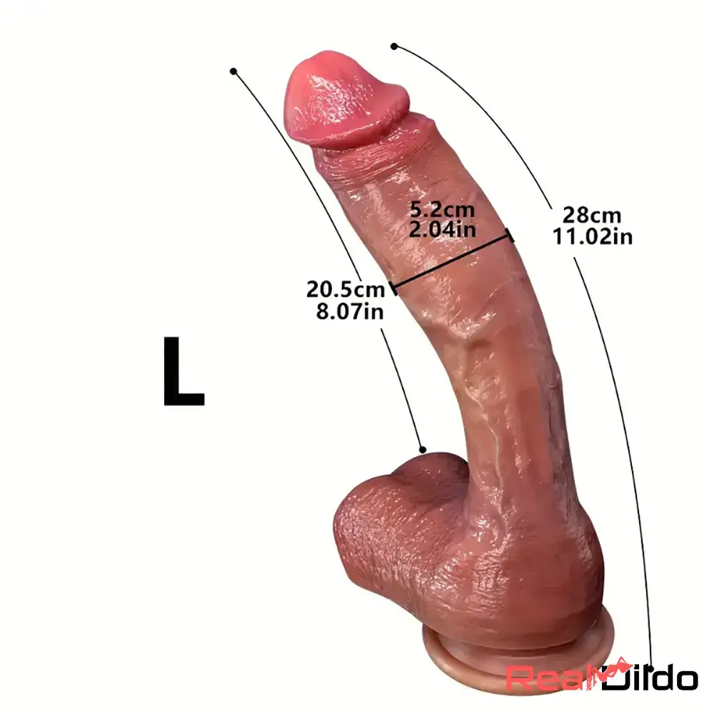 9.05in 10.43in 11.02in 12.2in 13.58in Soft Silicone Large Lifelike Dildo - Real Dildo