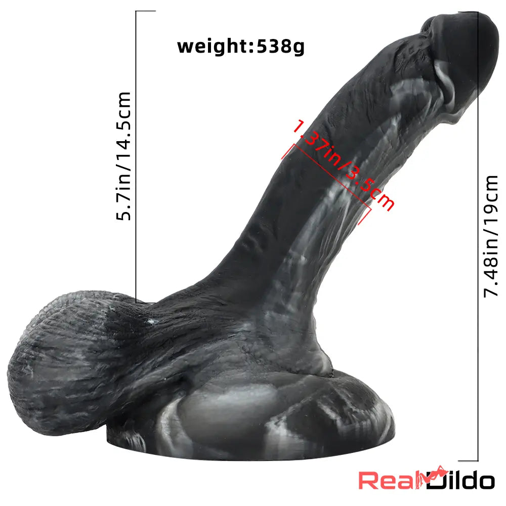 7.48in Big Suction Cup Silicone Soft Mixed Color Dildo For Sex Toy Safety Real Dildo
