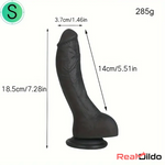 7.28in 8.27in 10.04in Soft Real Skin Ebony Big Looking Silicone G Spot Dildo Real Dildo