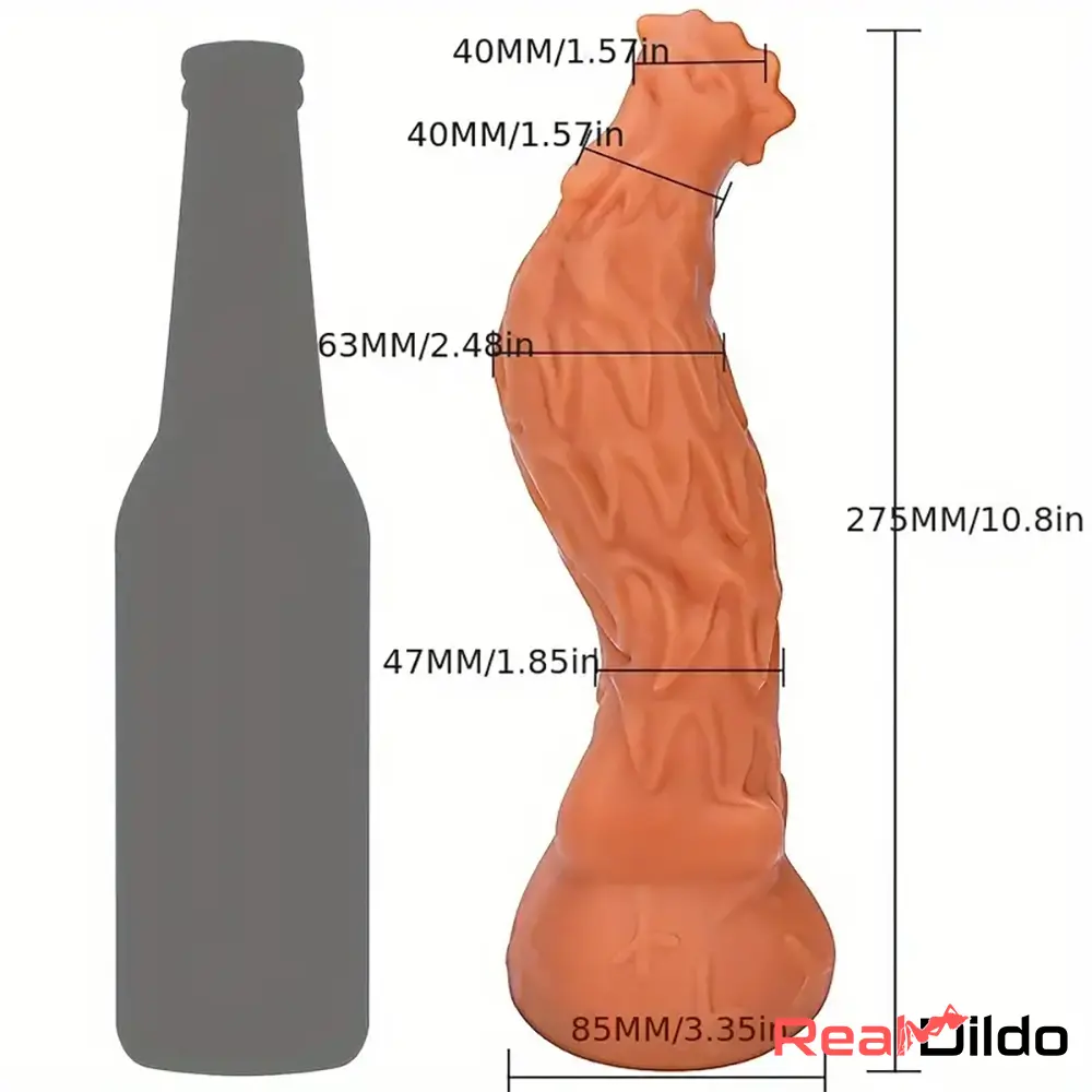 10.8in Rooster Shape Fantasy Large Silicone Soft Dildo For Anus Sex Real Dildo