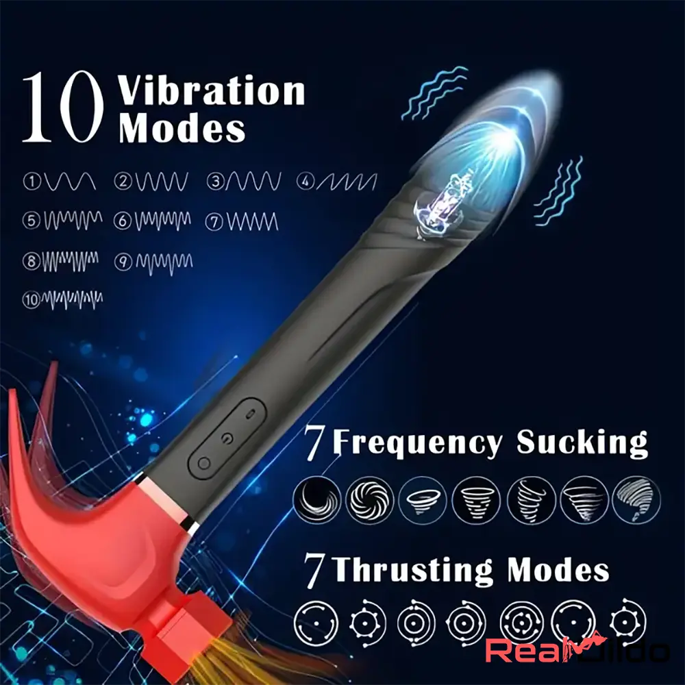 10.6in Silicone Soft Thrusting Suck Swing Flapping Beating Cock Dildo Real Dildo