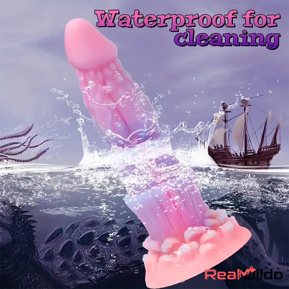 8.46in Fantasy Luminous Monster Silicone Soft Dildo Anal Opener Cock Real Dildo