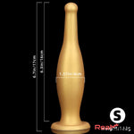 6.7in 11.41in Gold Beer Bottle Silicone Soft Big Anal Butt Plug Thick Dildo - Real Dildo
