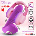 5.7in Automatic Thrusting Flapping Wearable Dildo G Spot Female Vibrator - Real Dildo