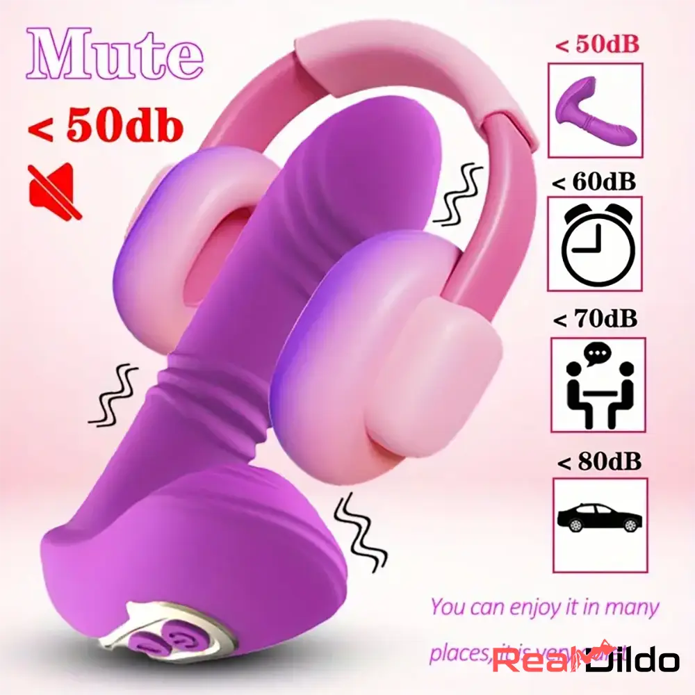 5.7in Automatic Thrusting Flapping Wearable Dildo G Spot Female Vibrator - Real Dildo