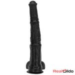 14.76in Extra Long Huge Black Soft Liquid Silicone Horse Cock Large Dildo Real Dildo