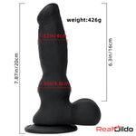 7.87in Silicone Soft Mixed Color Dog Cock Dildo For Women Sex Safety Real Dildo
