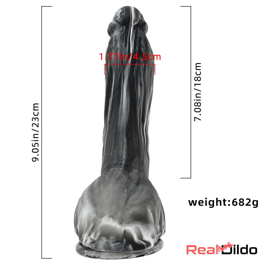 9.05in Premium Large Silicone Soft Mixed Color Dildo For Anus Safety Real Dildo