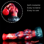 9.57in Animal Big Dog Silicone Soft Dildo With Strong Suction Pleasure Toy Real Dildo