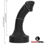 10.63in 12.6in 13.77in Silicone Big Soft Curved Black Dildo With Big Head Real Dildo