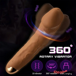 8.19in Big Vibrating Rotation Auto Dildo BDSM Sex Toy For G Spot Love Toy Real Dildo