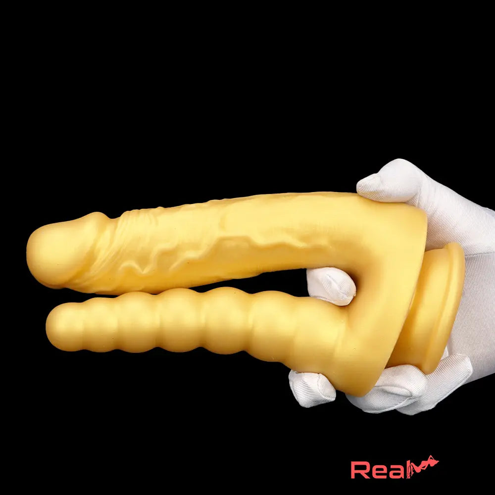 8.07in Silicone Big Soft Dildo Double Heads Dildo Butt Plug Orgasm Love Toy Real Dildo
