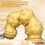 6.7in 9.84in 13.38in Gold Silicone Animal Octopus Large Dildo Sex Toy - Real Dildo