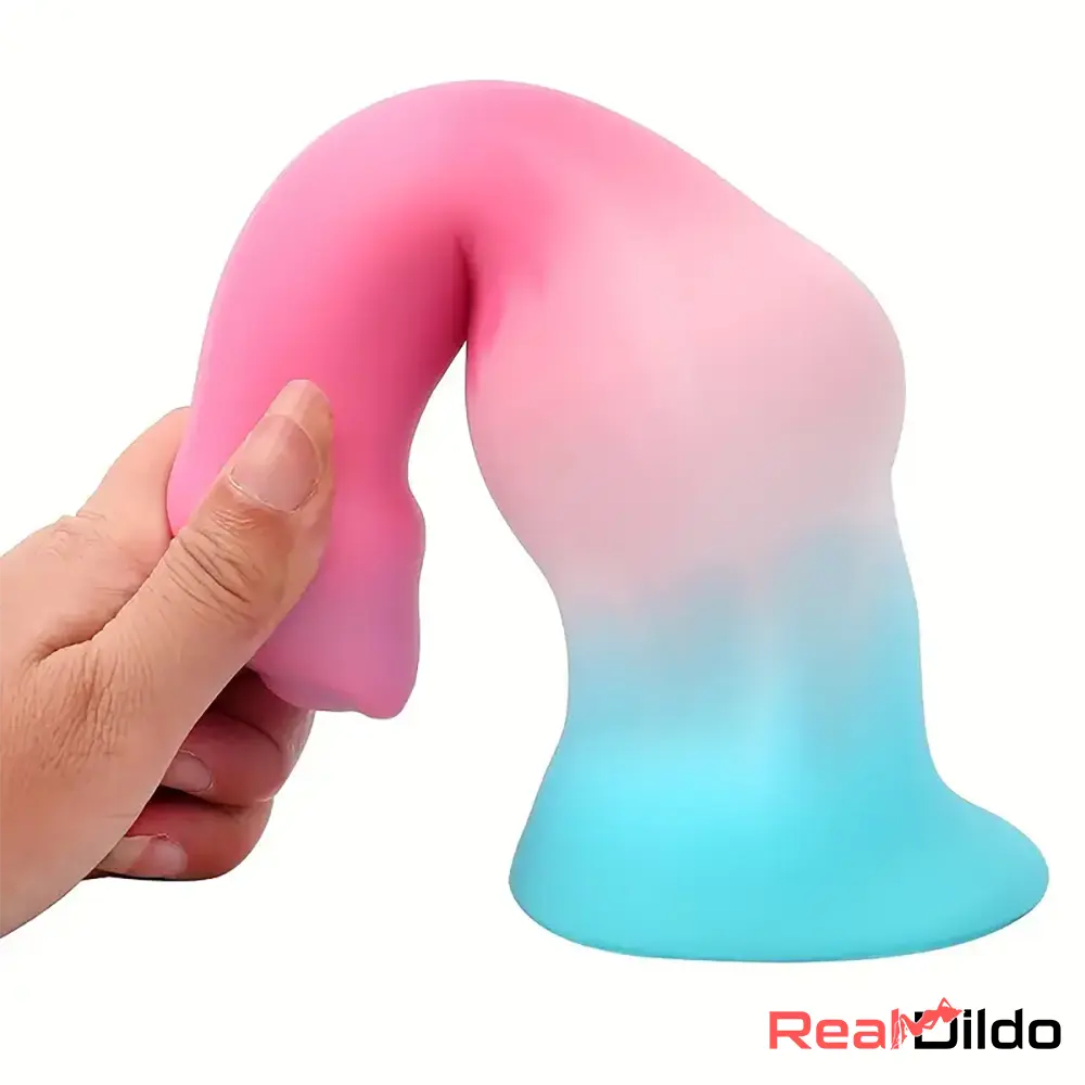 5.31in 7.09in 8.66in Odd Animal Dog Cock knot Silicone Thick Flexible Dildo - Real Dildo