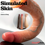 13.58in Realistic Large Long Silicone Soft Anal Dildo Masturbator Sex Toy - Real Dildo