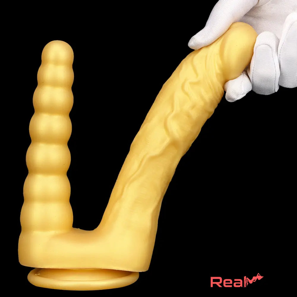 8.07in Silicone Big Soft Dildo Double Heads Dildo Butt Plug Orgasm Love Toy Real Dildo