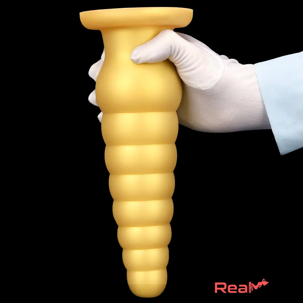 10.63in Soft Silicone Big Gold Butt Plug Dildo For Anal Expansion Toy Real Dildo