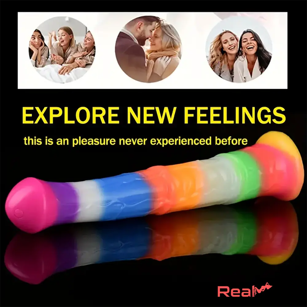 11.61in Big Silicone Cock Horse Luminous Animal Dildo BDSM Adult Toy Real Dildo