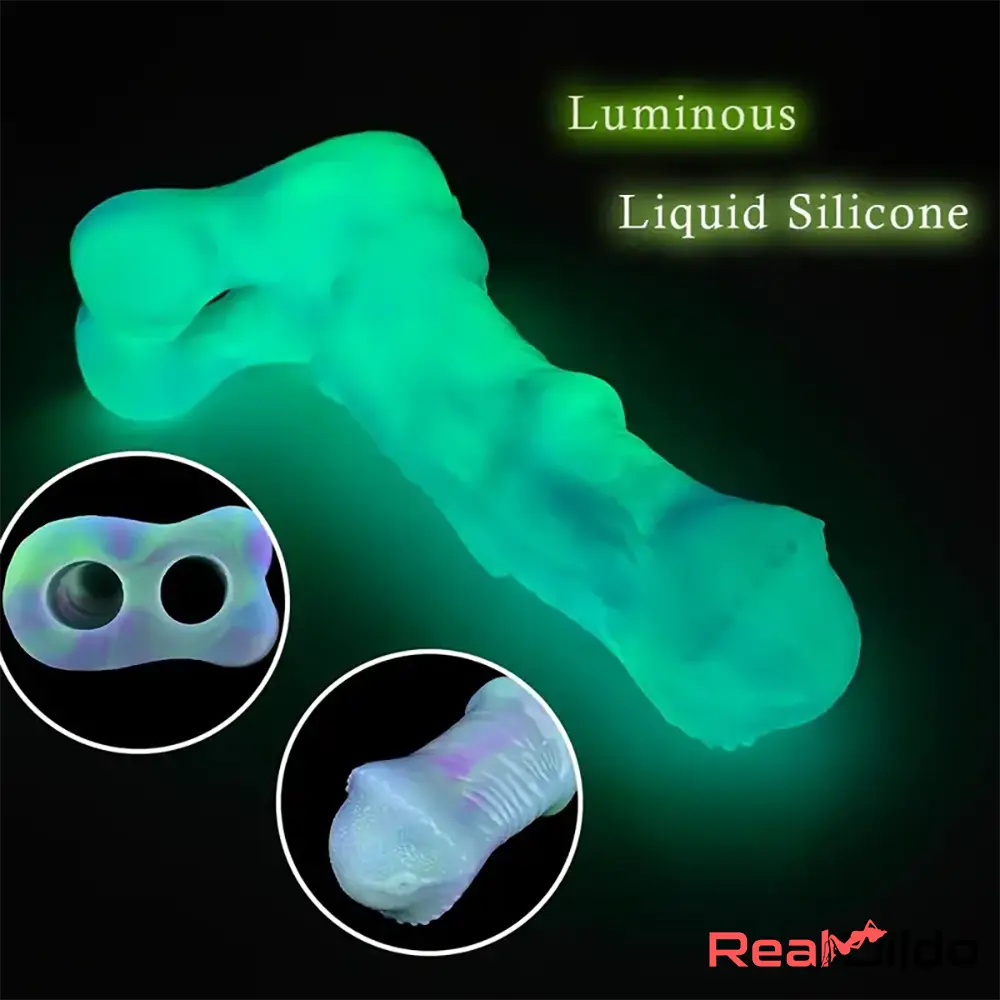 8.07in Silicone Soft Dildo Sleeve Horse Animal Luminous Gay Masturbator - Real Dildo
