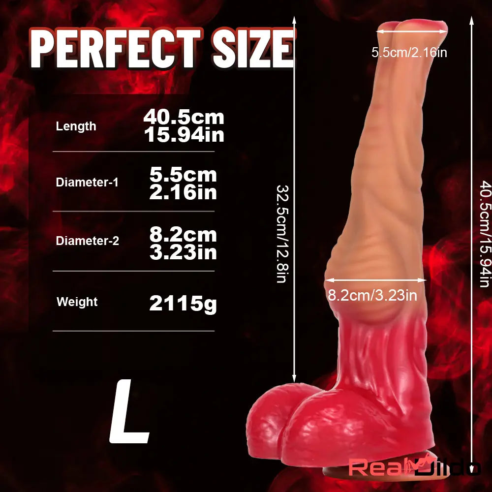 12.6in 14.37in 15.94in Liquid Silicone Animal Horse Cock Dildo Women Toy Real Dildo