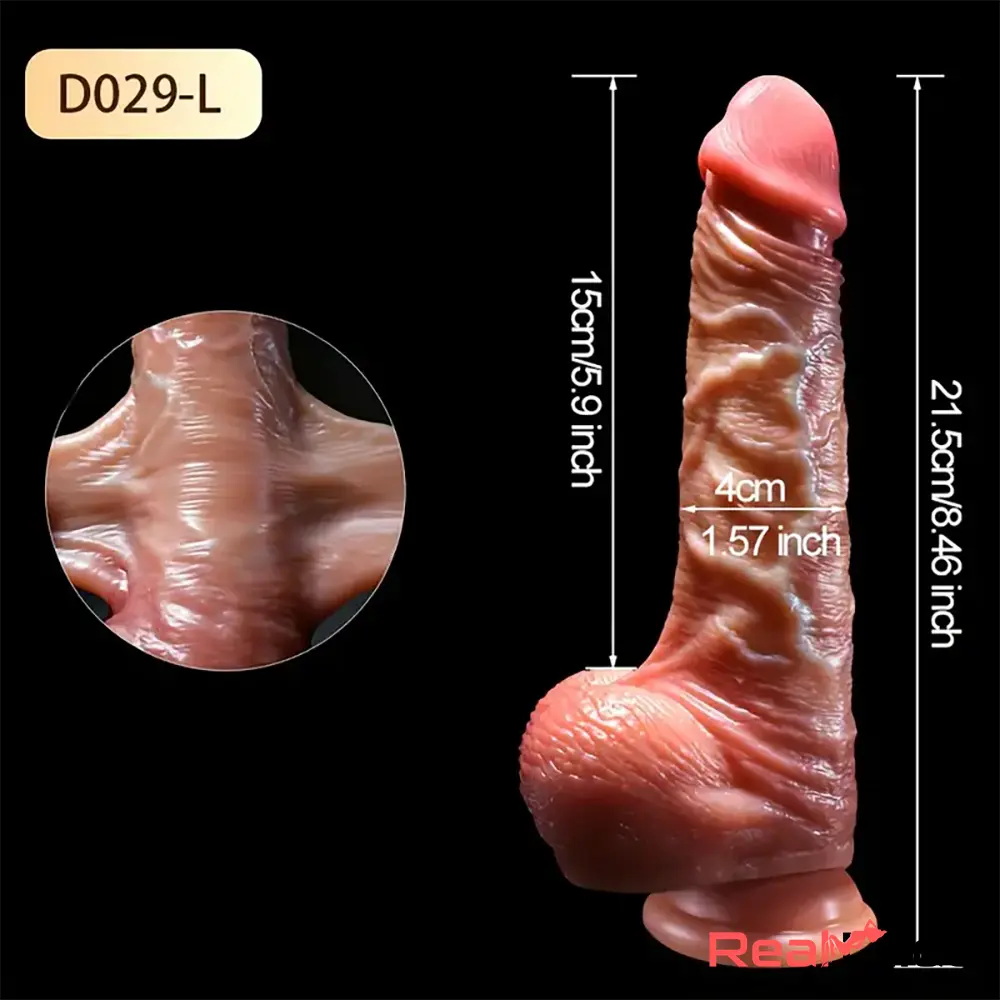 7.08in 8.46in Realistic Silicone Dildo Women With Sliding Foreskin Couples Real Dildo