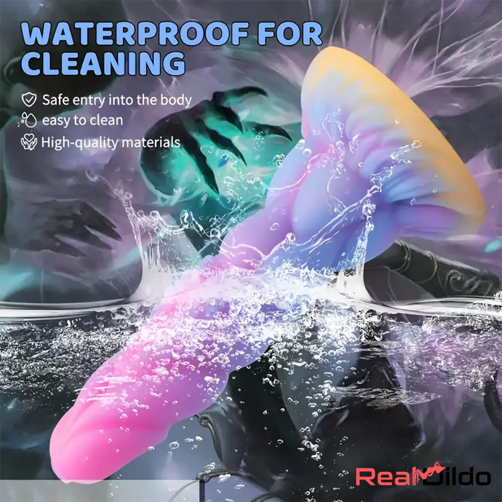 8.14in Flexible Silicone Big Dildo Luminous Monster For Vaginal Stimulation - Real Dildo