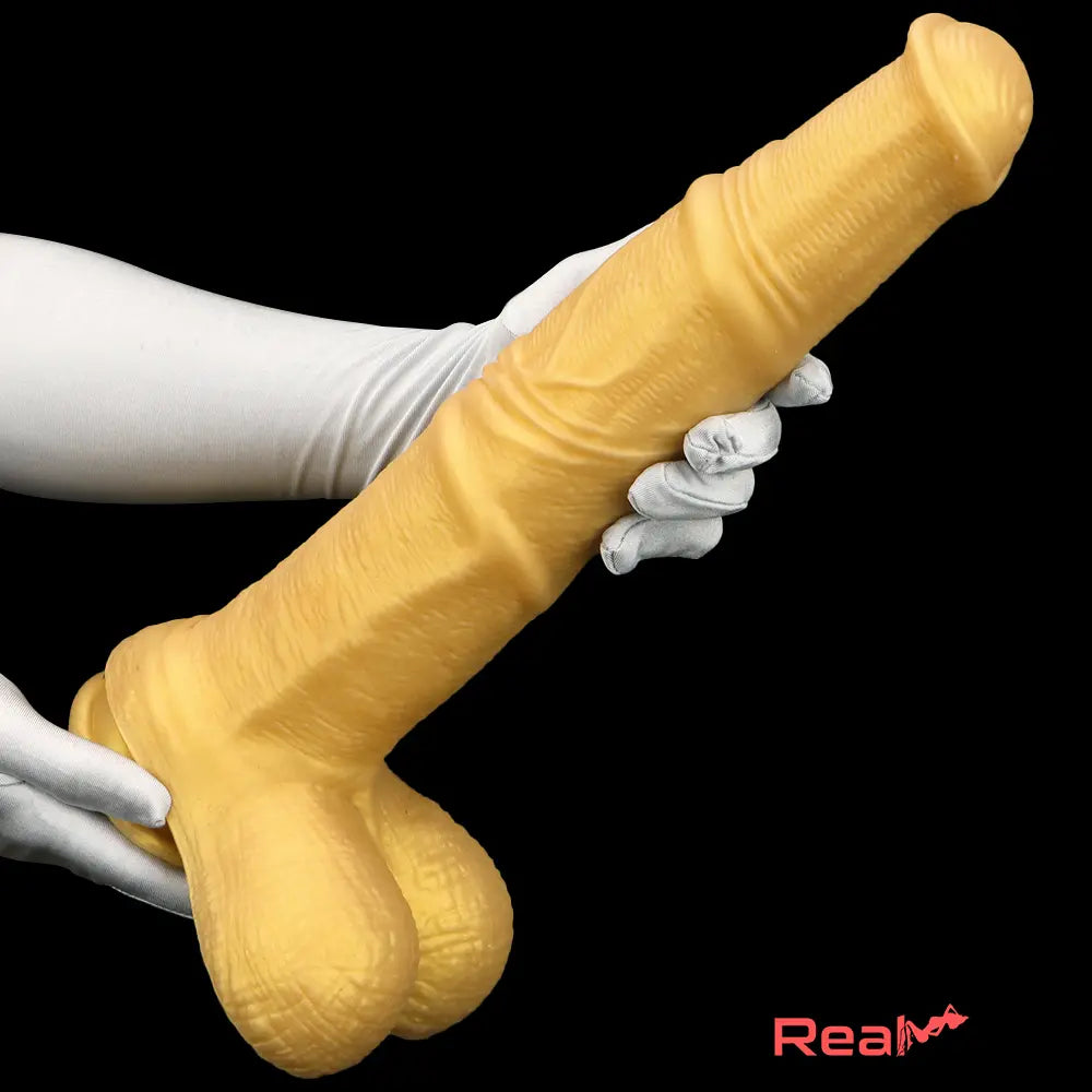 14.76in Extra Long Huge Black Soft Liquid Silicone Horse Cock Orgasm Dildo Real Dildo