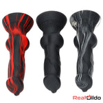 7.48in Silicone Soft Mixed Color Dog Cock Dildo For Sex Toy Orgasm Safety Real Dildo