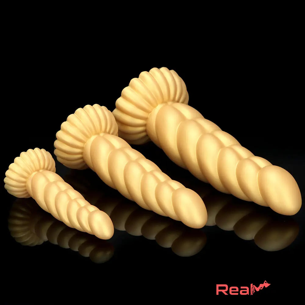 5.51in 7.87in 10.23in Gold Silicone Soft Fantasy Alien Dildo For Anal Orgasm Real Dildo
