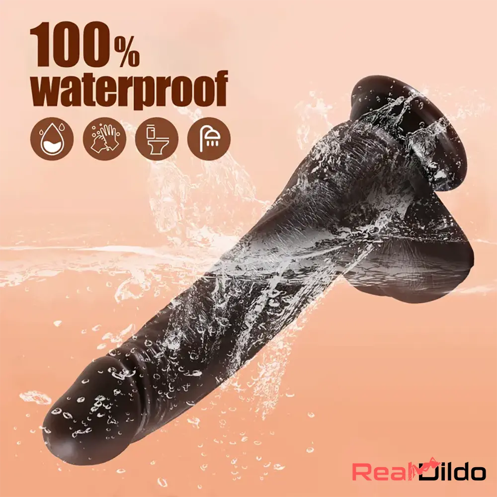 8.7in Soft Big Silicone Thrusting Rotating Heating Remote Penis Auto Dildo Real Dildo