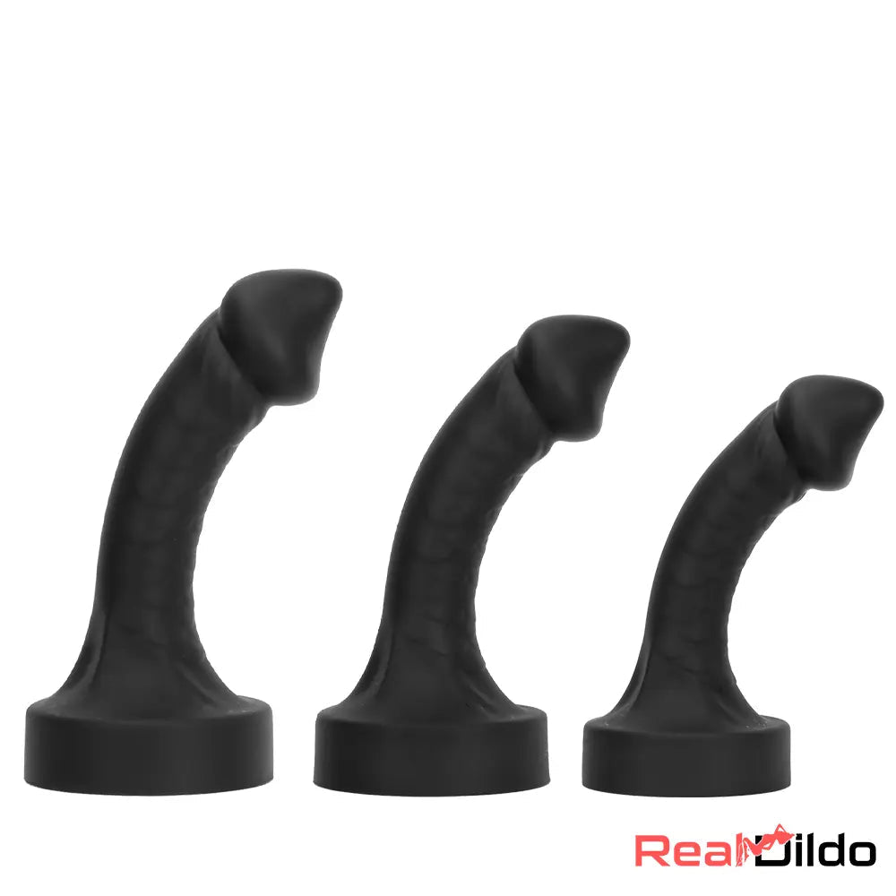 10.63in 12.6in 13.77in Silicone Big Soft Curved Black Dildo With Big Head Real Dildo