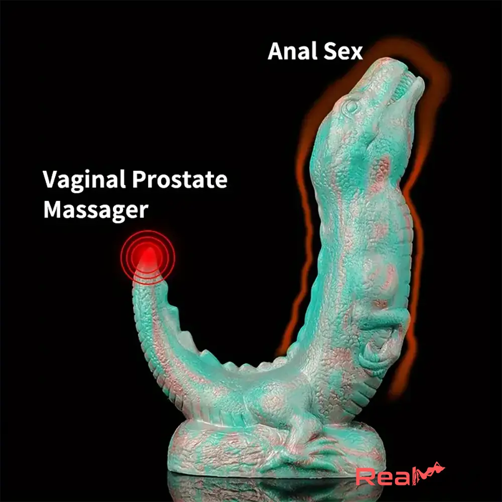 8.66in Animal Dinosaur Monster Silicone Thick Soft Dildo For Orgasm - Real Dildo