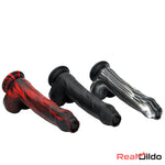 8.46in Large Uncut Silicone Soft Mixed Color Anal Dildo Adults Sex Toy Real Dildo