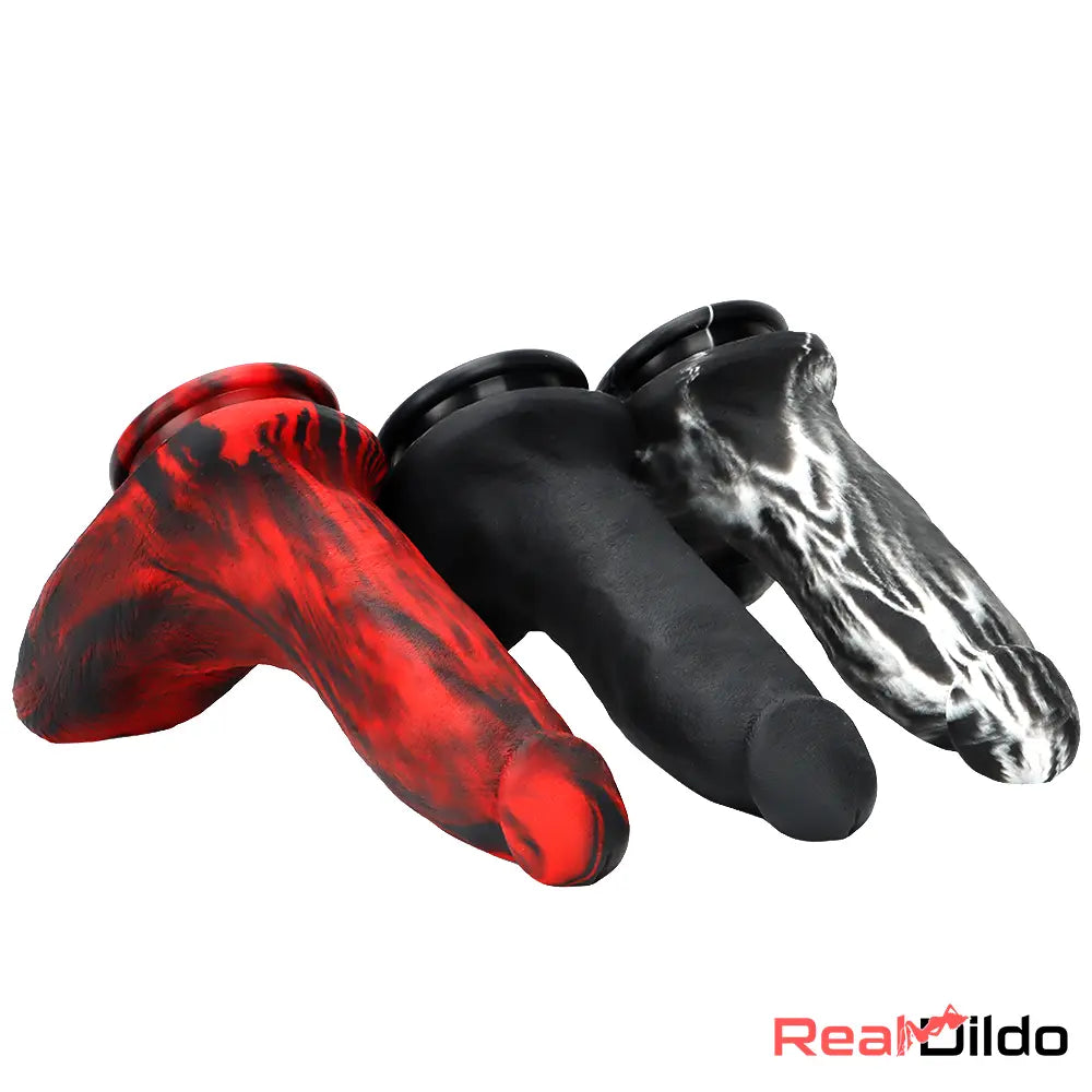 9.05in Large Thick Silicone Soft Mixed Color Dildo For Women Glans Penis Real Dildo