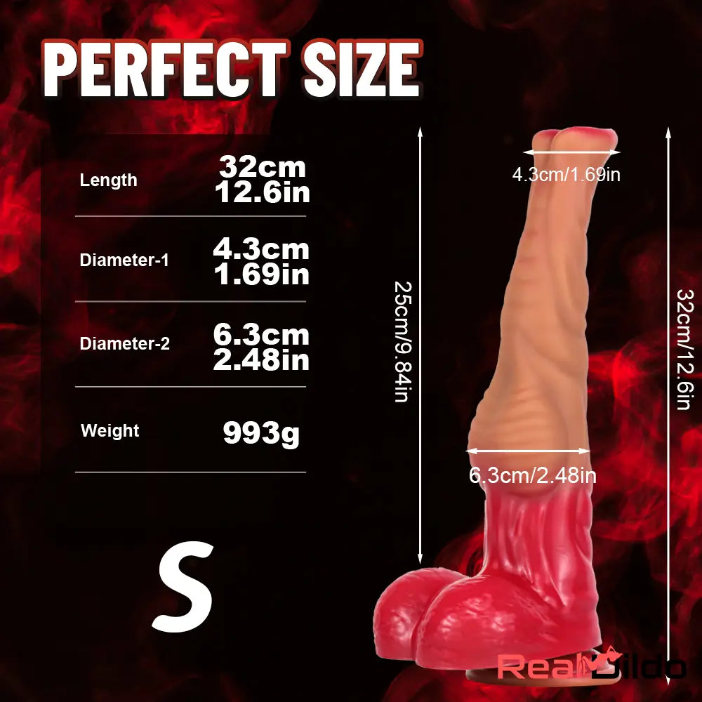12.6in 14.37in 15.94in Liquid Silicone Animal Horse Cock Dildo Women Toy Real Dildo