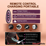 8.7in Soft Big Silicone Thrusting Rotating Heating Remote Penis Auto Dildo Real Dildo