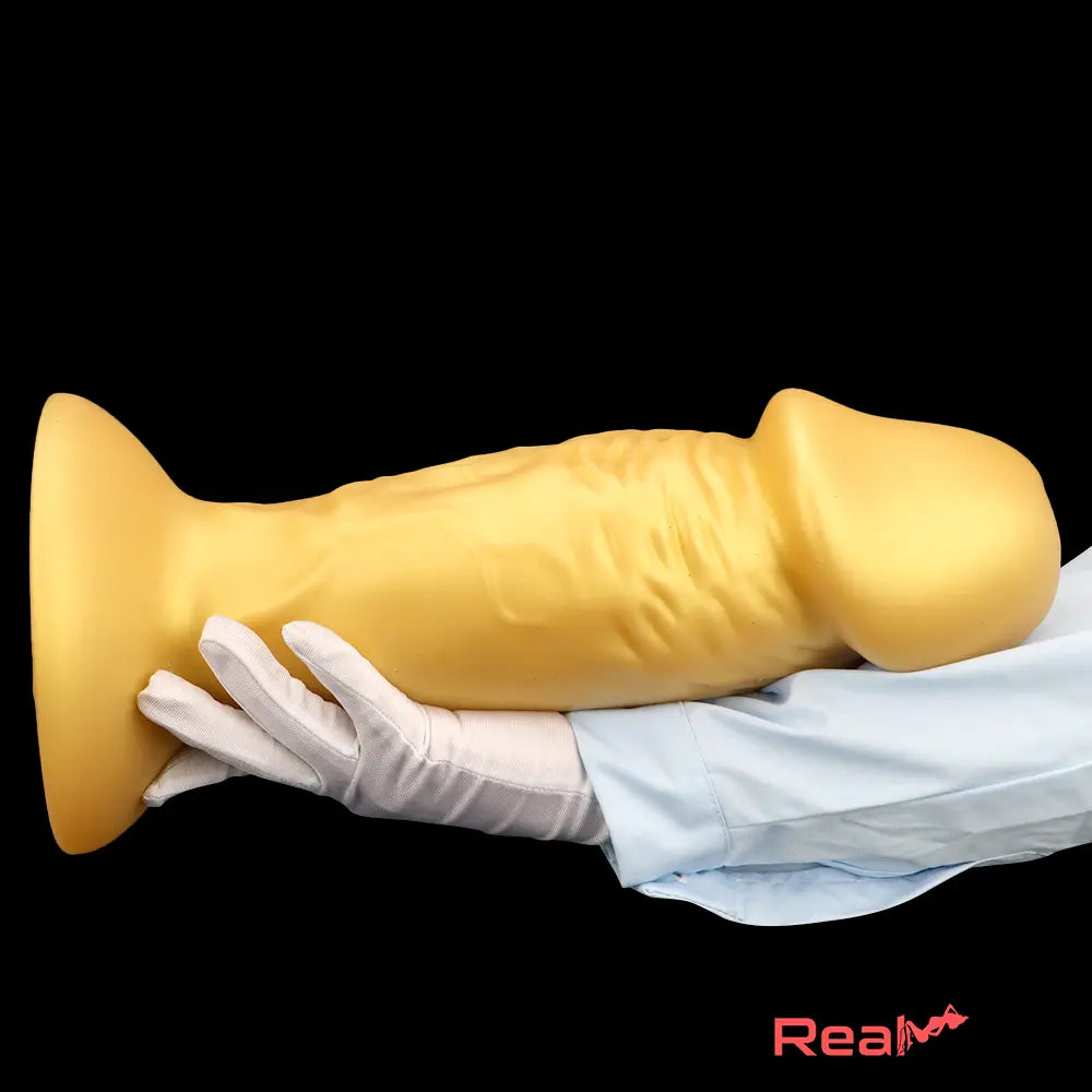 13.38in Super Long Big Silicone Soft Gold Dildo Vaginal Orgasm Masturbator Real Dildo