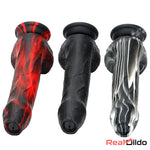 8.46in Large Uncut Silicone Soft Mixed Color Anal Dildo Adults Sex Toy Real Dildo