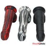 7.67in Premium Silicone Soft Mixed Color Dildo For Anal Safety Sex Toy Real Dildo