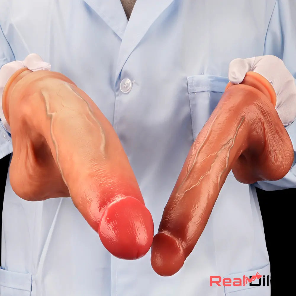 10.03in 9.25in 13in Soft Silicone Big Lifelike Real Dual Density Dildo Real Dildo