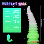 6.42in 7.48in 8.66in Fluorescent Octopus Tentacle Soft Dildo Female Sex Toy - Real Dildo