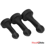 10.63in 12.6in 13.77in Silicone Big Soft Curved Black Dildo With Big Head Real Dildo