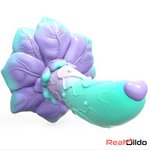 7.4in Soft Silicone Rose Colored Particles Dildo For Women Penetration - Real Dildo