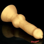 3.81in 7.48in Gold Silicone Soft Small Dog Dildo For Anal Vaginal Sex Love Real Dildo