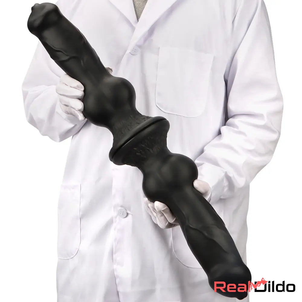 7.28in 7.48in 9.64in 10.62in 13in Big Black Silicone Dog Cock Animal Dildo Real Dildo