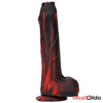 8.46in Large Uncut Silicone Soft Mixed Color Anal Dildo Adults Sex Toy Real Dildo