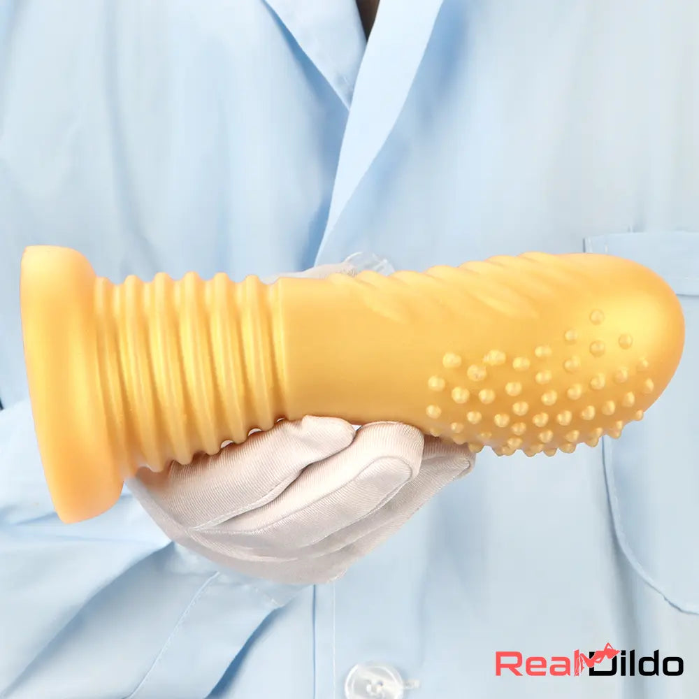 7.08in Premium Soft Silicone Thick Spiked Butt Plug Self-Pleasure Dildo Real Dildo
